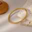 18K Gold Stainless Steel Snake Texture Bangle thumbnail 1