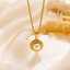 Personalized Pearl Necklace: Gold Large-sized White Stainless Steel Shell Pearl Necklace for Women thumbnail 3