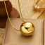 Luxurious and minimalist round bead pendant, 18k gold-plated, women's stainless steel chain, fashionable jewelry necklace thumbnail 2