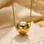 Luxurious and minimalist round bead pendant, 18k gold-plated, women's stainless steel chain, fashionable jewelry necklace thumbnail 3