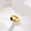 Luxurious Green and Black Zircon Women's Stainless Steel Gold-Plated Fashion Jewelry Ring thumbnail 3