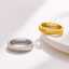 Stripe stainless steel 18k gold-plated women's wholesale custom logo silver fashion jewelry rings thumbnail 2