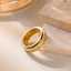 Cincin Perhiasan Mode Baja Tahan Karat Pasangan Zirkon Aksesori Wanita Lapis Emas 18K Tahan Air thumbnail 1