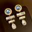Lonceen Elegant Balance Beam & Sea Blue Zircon Drop Earrings thumbnail 2