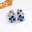 18k Gold Plated Copper Zircon Earrings Multi-Color Cluster for Women thumbnail 3