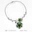 Flower Vine Two Tone Zircon Copper Choker Necklace for Women thumbnail 3