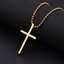Gold pendant of cross necklace, stainless steel men's cross necklace thumbnail 2
