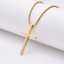 Gold pendant of cross necklace, stainless steel men's cross necklace thumbnail 1