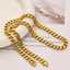 Wholesale hip-hop Cuban chain link stainless steel 18k gold-plated fashionable jewelry men's necklace thumbnail 1