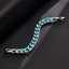 Stainless Steel Cuban Chain Silver-Plated Colorful Retro HipHop Fashion Jewelry Men's Bracelet thumbnail 2