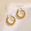Bestseller-Luxus-Mode-Ohrringe aus 18 Karat vergoldetem, gedrehtem, rundem Edelstahl für Damen mit Luxus-Creolen und Modeschmuck thumbnail 2