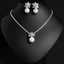 Lonceen Crystal-Embellished Pearl Jewelry Set (Sparkling Chain Necklace + Matching Stud Earrings) thumbnail 3