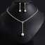 Elegant Light Luxury Zircon Necklace & Earrings Set by Lonceen thumbnail 2