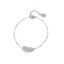 Silver Stainless Steel Feather Bracelet Minimalist Chain thumbnail 2