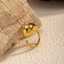 Verstellbarer goldener Edelstahlring für Damen thumbnail 1