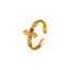 Gold Stainless Steel Cross Open Ring for Women thumbnail 2