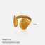 Offener Ring aus Edelstahl mit auffälliger Muschelform, vergoldet thumbnail 3