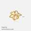 Verstellbarer Ring aus Edelstahl mit goldener Blume thumbnail 3