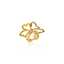 Verstellbarer Ring aus Edelstahl mit goldener Blume thumbnail 2