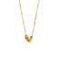 Halskette mit Herzanhänger aus goldenem Edelstahl thumbnail 3