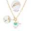 Stainless Steel Necklace with Turquoise Pendant thumbnail 3