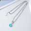 Stainless Steel Necklace with Turquoise Pendant thumbnail 1
