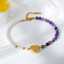 Stainless Steel Bracelet with Shell Pearl and Amethyst thumbnail 1