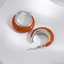 Lonceen Orange Stainless Steel Earrings for Women thumbnail 1
