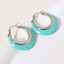 Lonceen Stainless Steel Earrings Tiffany Blue Hoop thumbnail 1