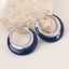 Lonceen Stainless Steel Earrings Navy Blue 429 thumbnail 2