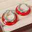 Lonceen Chinese Red Stainless Steel Earrings for Women thumbnail 2