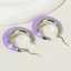 Lonceen Light Purple Stainless Steel Earrings for Women thumbnail 3