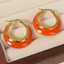 Lonceen Orange Stainless Steel Earrings for Women thumbnail 2