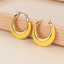 Lonceen Yellow Stainless Steel Earrings for Women thumbnail 1