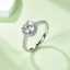 Luxury Round Halo Lab-Grown Diamond Ring in 925 Sterling Silver - Wholesale Wedding Rings thumbnail 1
