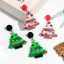 Anting-anting Akrilik Bentuk Pohon Natal Berkilau Warna-warni thumbnail 2
