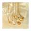 Kalung Liontin Oval Emas 18K dari Baja Tahan Karat 316L thumbnail 1