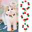 Pet Christmas Cat Fur Ball Necklace Pendant Elastic Bell Accessory Cute Cat Collar Japan & Korea Style Color Blocking Pattern thumbnail 2