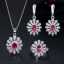 Ensemble de bijoux plaqués or pour femme : collier, boucles d'oreilles et bague thumbnail 3