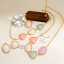 Ensemble de bijoux en acier inoxydable plaqué or 18 carats (collier, bracelet, bague et boucles d'oreilles) - Vente en gros - Idée cadeau pour femme thumbnail 2
