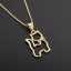 Collier pour enfant avec pendentif chiot en zircon plaqué or 18 carats thumbnail 2