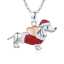 Collier pendentif teckel de Noël en argent sterling 925 thumbnail 1