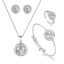 Ensemble de bijoux élégant pour enfants en laiton plaqué argent et zircon thumbnail 1