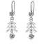 Boucles d'oreilles à clip sapin de Noël en acier inoxydable avec cristal rouge thumbnail 2