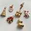 EManco Charm Christmas Enamel Pendant Santa Snowman Reindeer Tree Gold Tone DIY Jewelry Craft Holiday Party Supply thumbnail 3