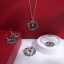 New Gold Plated Christmas Jewelry Set Elk Wreath Snowflake Necklace Bracelet Earrings Brooch thumbnail 3