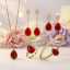 Valentine's Day Red Agate Heart Locket Jewelry Set thumbnail 1
