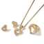 Iced Out CZ Hollow Heart Hip Hop Jewelry Set thumbnail 1