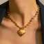 Custom 18K Gold Plated Stainless Steel Heart Necklace thumbnail 2