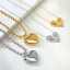 Custom 18K Gold Plated Stainless Steel Heart Necklace thumbnail 3